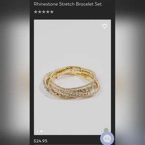 Rhinestone stretch bracelet set